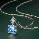 925 Silver Zircon Pendant Necklace for Wedding Party