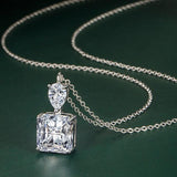 925 Silver Zircon Pendant Necklace for Wedding Party