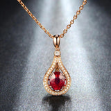 925 Silver Necklace with Gemstones Pendant for Women