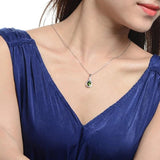 925 Silver Necklace with Gemstones Pendant for Women