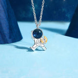 S925 Astronaut Star Moon Couple Necklaces Gift