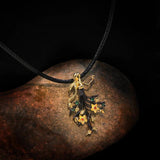 Vintage Angel Branch Flower Pendant Necklace for Women