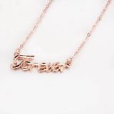 14k Rose Letter Necklace Glamour Party Evening Jewelry