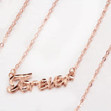 14k Rose Letter Necklace Glamour Party Evening Jewelry