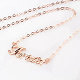 14k Rose Letter Necklace Glamour Party Evening Jewelry