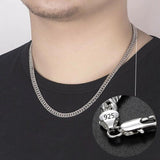 925 Silver Necklace for Men 6MM Chain 24 Inches Fine Jewelry