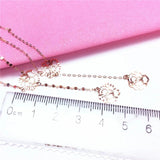 Purple Necklace for Woman 14K Rose Tassel Flower Chain Pendant