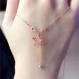 Purple Tassel Pendant Chain Star Necklace for Girlfriend