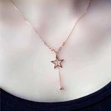 Purple Tassel Pendant Chain Star Necklace for Girlfriend