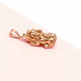Purple Plated 14K Rose Pixiu Pendant Necklace in Chinese Jewelry for Women