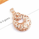 Purple Geometric Huahua Pendant 14K Rose Necklace for Woman