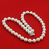 925 Silver 4MM/6MM/8MM/10MM 18 Inch Ball Chain Necklace