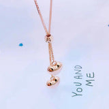 Romantic Rose Gold Purple Heart Pendant Necklace for Girlfriend