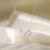 Starmoon 925 Silver Rectangle Zircon Circle CZ Zirconia Necklace