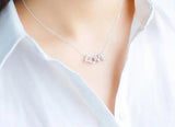 925 Silver Zircon Initial Pendant Name DIY Jewelry (NO CHAIN)