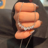 V-shaped Diamond Row Girls High-end Sense Necklace