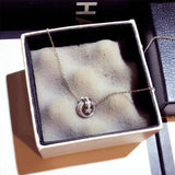 Circle Pendant Silver Necklace for Women