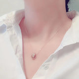 Circle Pendant Silver Necklace for Women