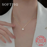 925 Sterling Silver Pearl Choker Necklace for Women Fine Jewelry
