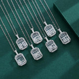 925 Silver Perfume Bottle Alphabet Necklace Pendant Choker