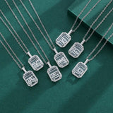 925 Silver Perfume Bottle Alphabet Necklace Pendant Choker