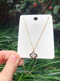Natural Shell Choker Flowers Necklace 14K Pendant Women Wedding