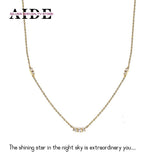925 Silver Triple Zircon Necklace Pendant for Women Gift