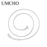 925 Sterling Silver Necklace Cable Chain 18 inch for Women