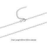925 Sterling Silver Necklace Cable Chain 18 inch for Women