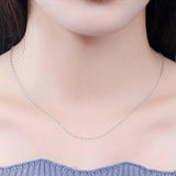 925 Sterling Silver Necklace Cable Chain 18 inch for Women