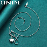 925 Silver Stethoscope Heartbeat Necklace for Women
