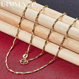 24K Clavicle Chain Necklace Wedding Engagement Party Jewelry