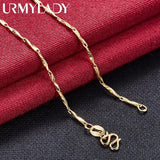 24K Clavicle Chain Necklace Wedding Engagement Party Jewelry