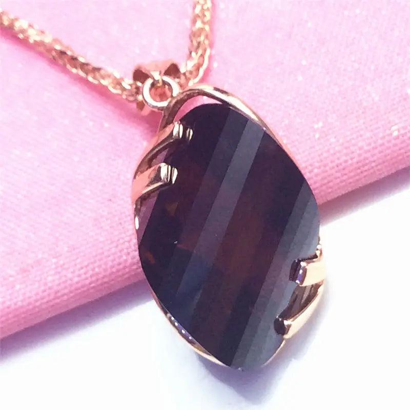 Geometric Ruby Wedding Pendant Necklace