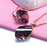 Geometric Ruby Wedding Pendant Necklace