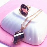 Geometric Ruby Wedding Pendant Necklace