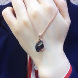 Geometric Ruby Wedding Pendant Necklace