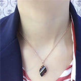 Geometric Ruby Wedding Pendant Necklace