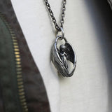 Unisex Retro Silver Angel Pendant Necklace