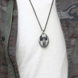 Unisex Retro Silver Angel Pendant Necklace