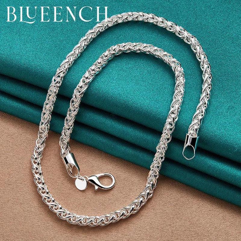 925 Sterling Silver Cuban Chain Twist Necklace