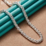 925 Sterling Silver Cuban Chain Twist Necklace