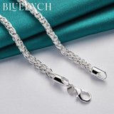 925 Sterling Silver Cuban Chain Twist Necklace