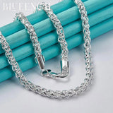 925 Sterling Silver Cuban Chain Twist Necklace