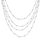925 Silver Bead Chain Necklace 18 in Wedding Gift