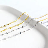 Real 925 Sterling Silver Chain Necklace Women DIY Jewelry Accessories