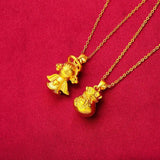 24KT Fortune Bag Pendant Necklace for Women