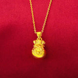 24KT Fortune Bag Pendant Necklace for Women