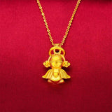 24KT Fortune Bag Pendant Necklace for Women