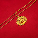 NK130 Peacock 24KT Pendant Necklace